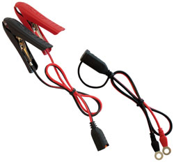 Alligator claps with cables and eyelet terminals included with the CTEK US 800 12V Battery Charger