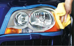 Step three of the Mothers PowerBall 4Lights headlight restoration process