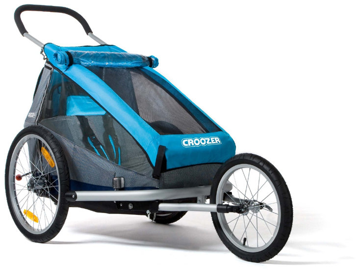 Croozer Designs Kid for 1 (Blue, Grey, Black) Child Carrier Bike Trailers