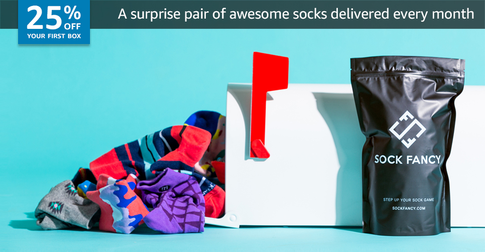 25% off your first box of Sock Fancy