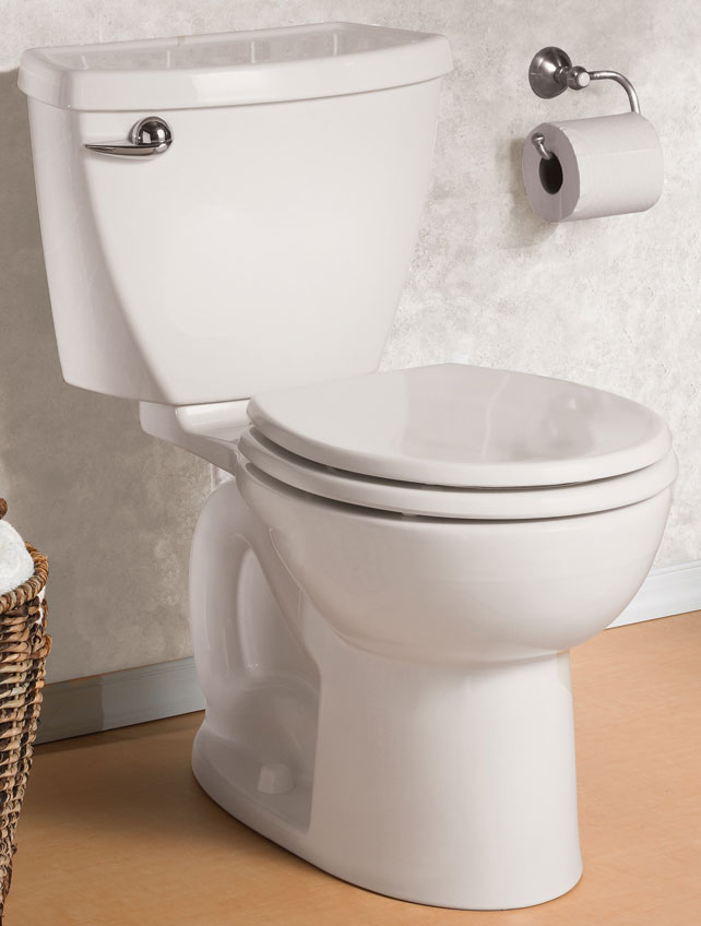American Standard 2384.012.020 Cadet3 Round Front TwoPiece Toilet with 12inch RoughIn, White
