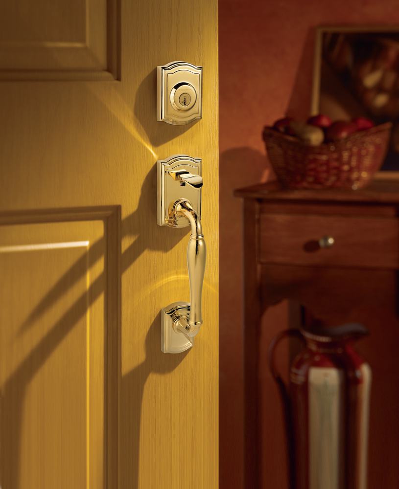 Baldwin Prestige Wesley Single Cylinder Handleset with Alcott Knob featuring SmartKey in