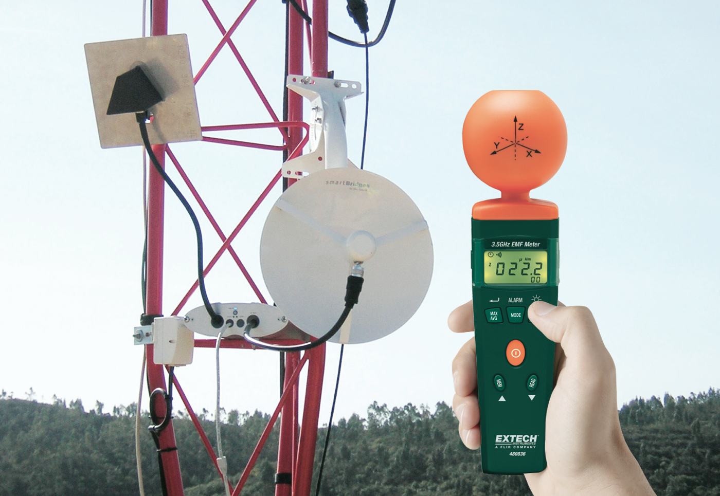 Extech 480836 3.5GHz RF EMF Strength Meter Measuring Gauges