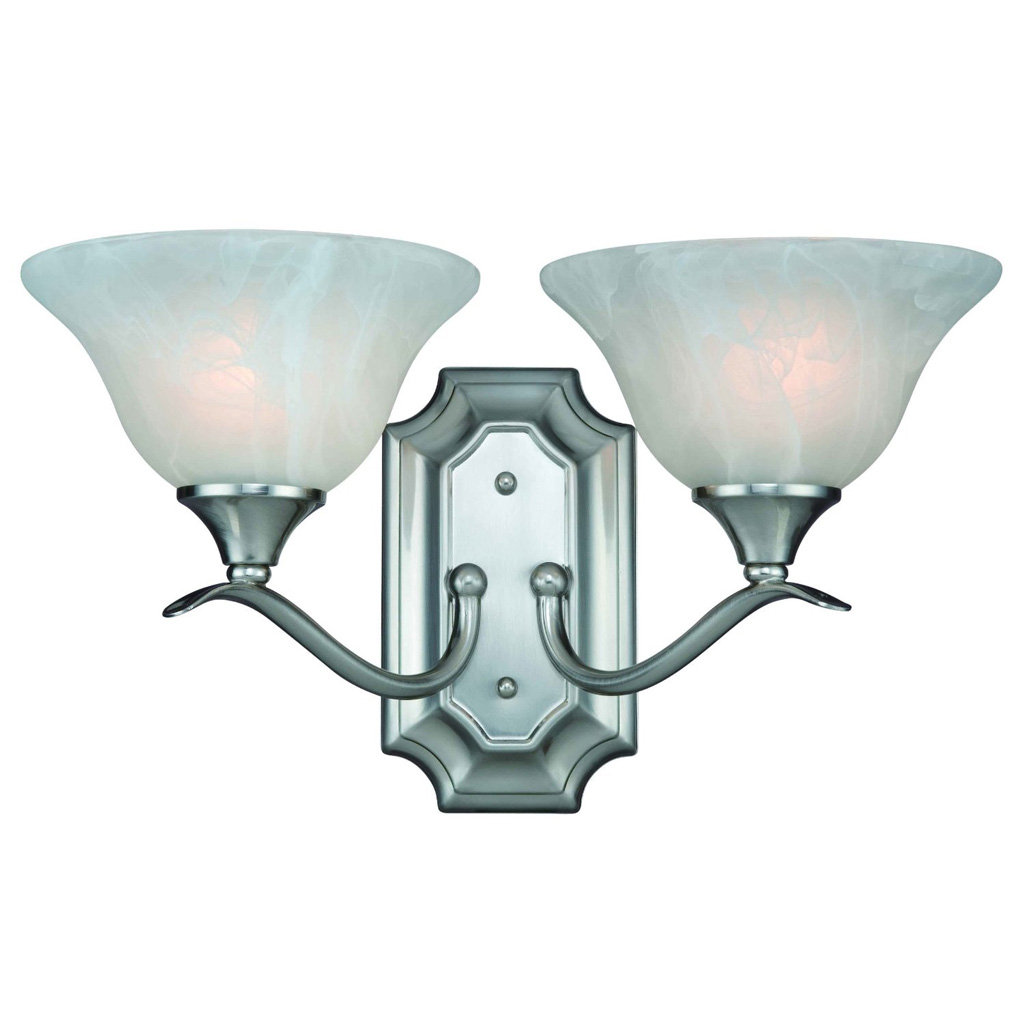 Hardware House H104692 Dover 2Light Bath or Wall Fixture, Satin