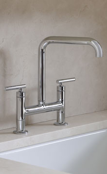 Kohler K 7548 4 Cp Purist Deck Mount Bridge Faucet With Sidespray