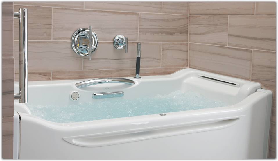 KOHLER K1914GRB0 Elevance BubbleMassage Rising Wall Bath with