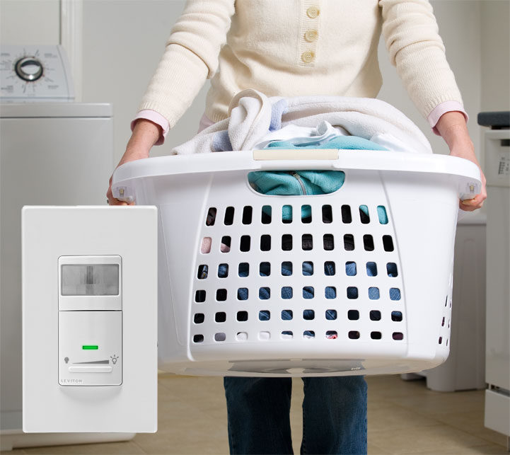 Leviton IPSD61LZ 600Watt Incandescent, 150Watt LED/CFL Dimming Occupancy Sensor (Auto ON/Auto