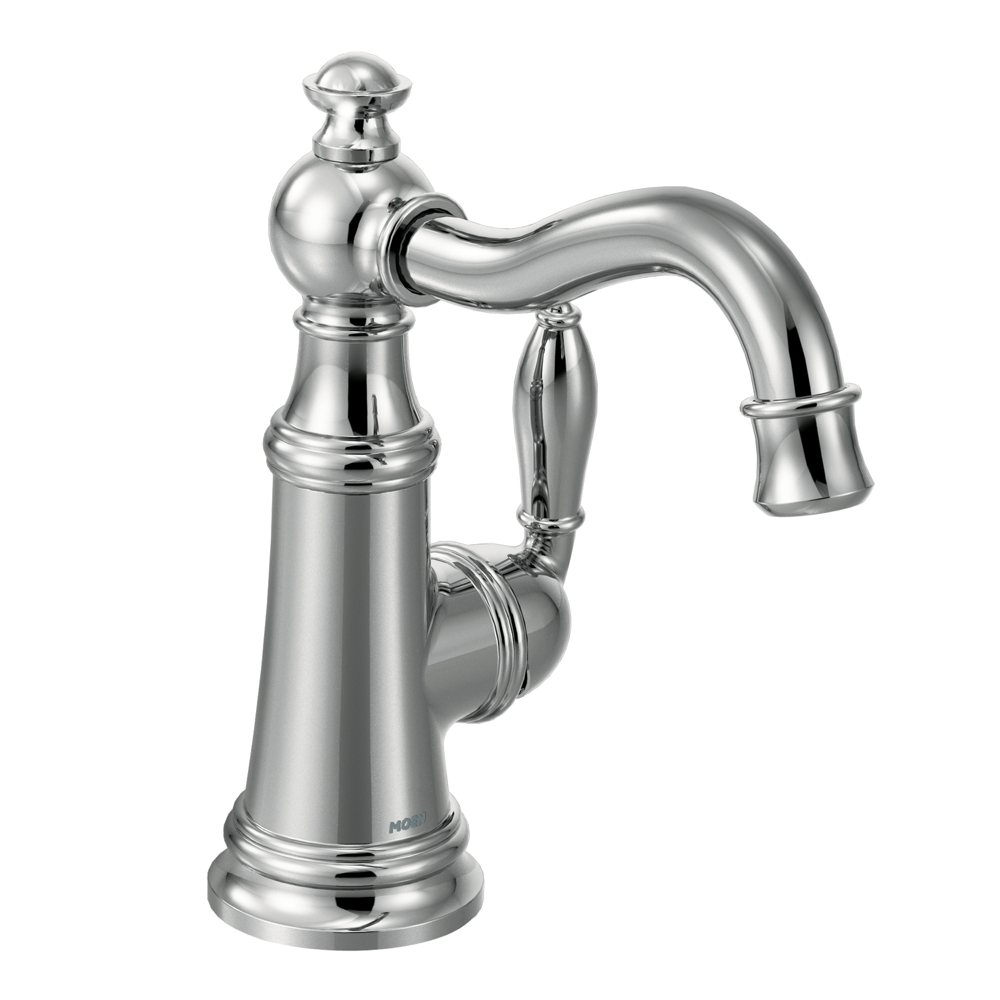 Moen S62101 Weymouth Single Handle Traditional Bar Faucet, Chrome - Bar ...