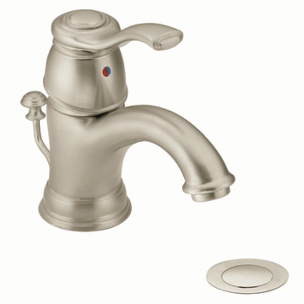 Moen 6102BN Kingsley OneHandle Low Arc Bathroom Faucet, Brushed Nickel