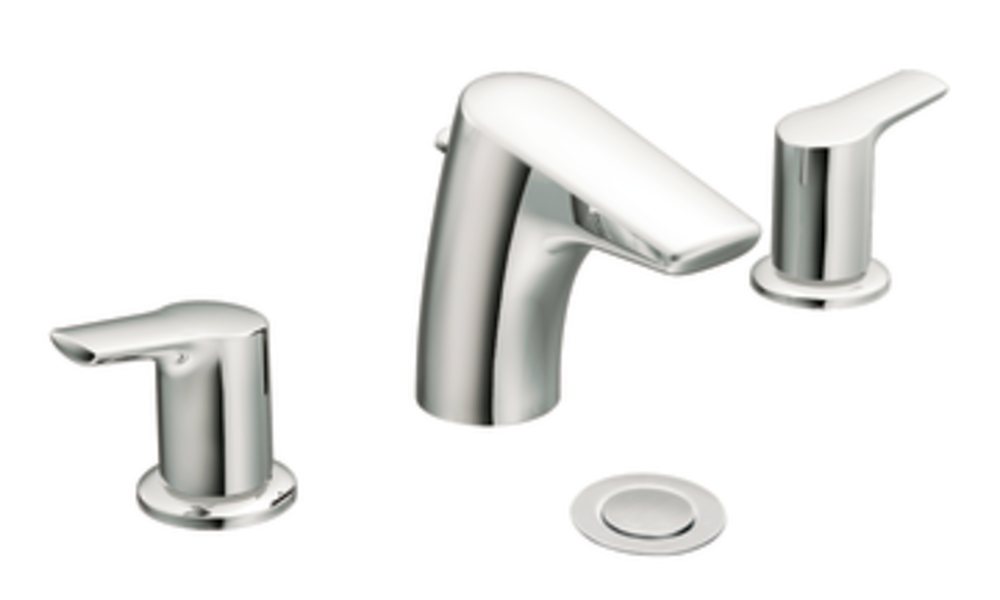 Moen T6820 Method TwoHandle Widespread Bathroom Sink Faucet Trim Kit, Valve Required, Chrome