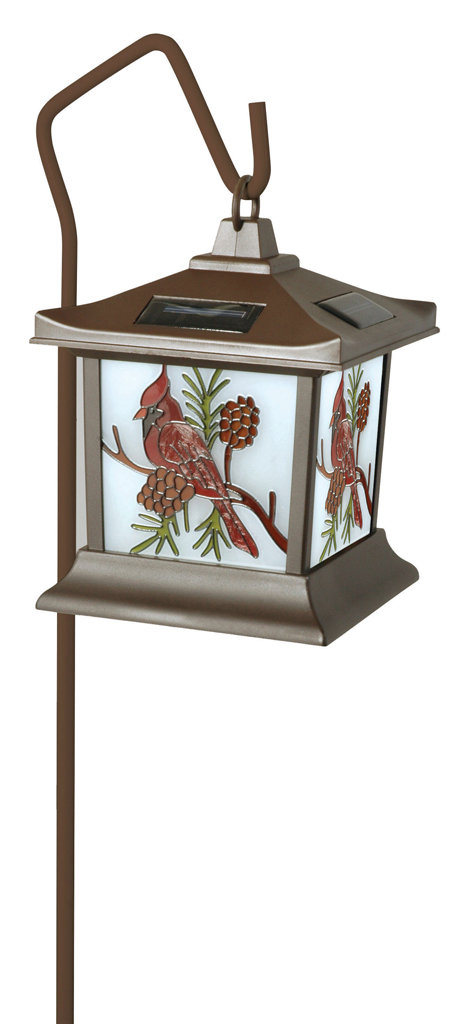 Moonrays 92270 Cardinal Solar Light, Stained Glass Outdoor Lamp
