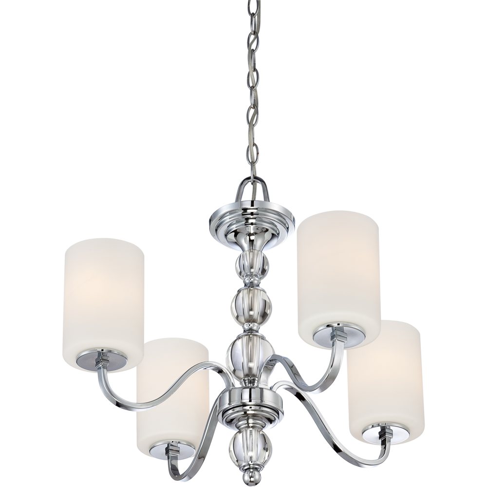 Quoizel DW5004C Downtown 4Light Chandelier, Polished Chrome Ceiling