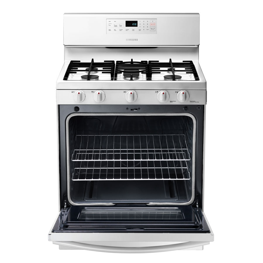 Samsung NX58F5500SW Freestanding Gas Range, 5.8 Cubic Feet