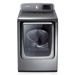 Samsung 7.4 Cu. Ft. Capacity Stainless Platinum Gas Front Load Dryer with Steam Dry Product Shot
