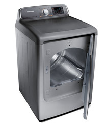 Samsung 7.4 Cu. Ft. Capacity Stainless Platinum Gas Front Load Dryer with Steam Dry Product Shot