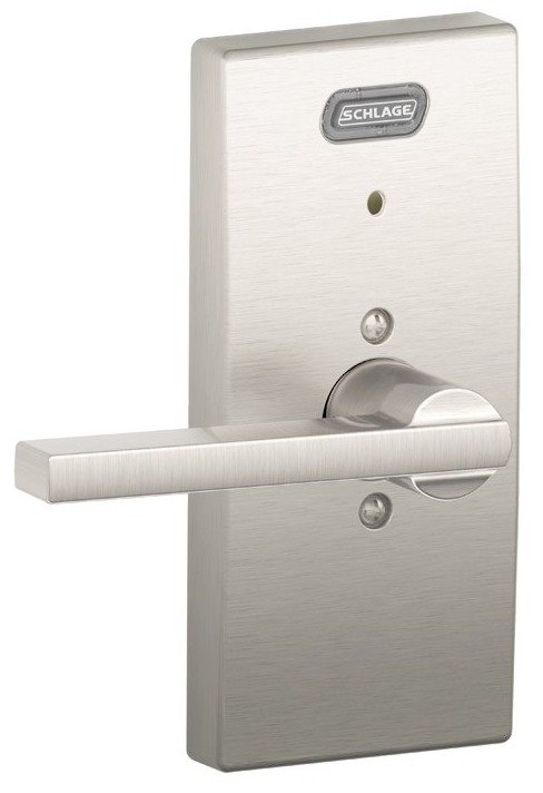 Schlage Latitude Lever Lock - Century Trim Hall Closet & Bed Bath Lock, Bright Chrome