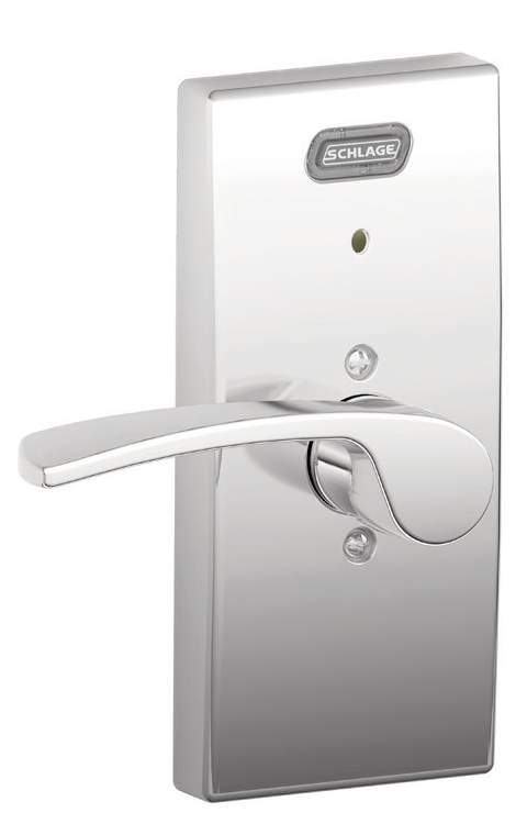 Schlage Century Merano Privacy Lever - Satin Nickel Bed/Bath Door Handle - View #11