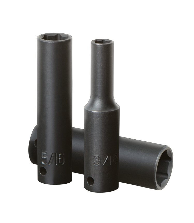 TEKTON 4825 1/4" Drive Deep Impact Socket Set, 3/16"7/16