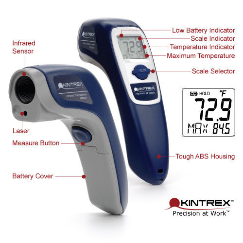 Kintrex IRT0421 NonContact Infrared Thermometer with Laser