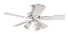 Beacon Hill Ceiling Fan 42-Inch White with White/Light Oak Blades