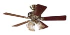 Beacon Hill Ceiling Fan 42-Inch Inch Bright Brass with Rosewood Blades 
