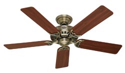 25511 52-inch Antique Brass with Walnut Blades