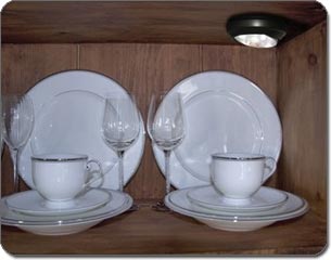 Puck lights in kitchen