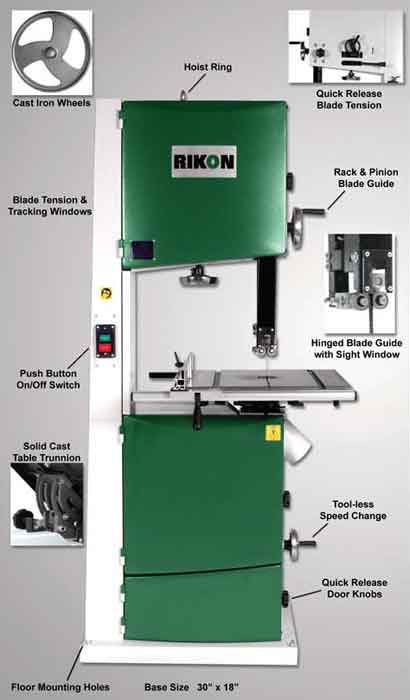 RIKON 10-345 18-Inch Band Saw - Power Band Saws - Amazon.com