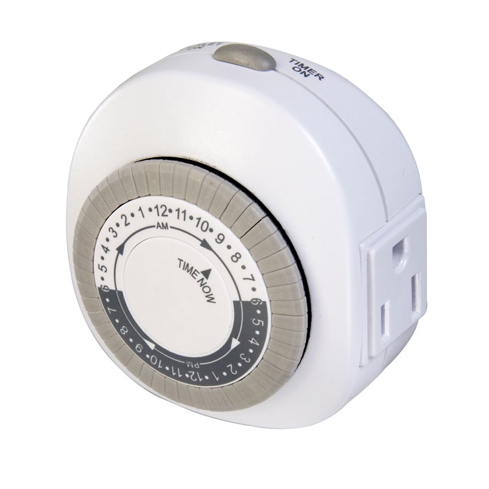 Westek TM1677DHB Grounded Big Button Daily Mechanical Timer, Single