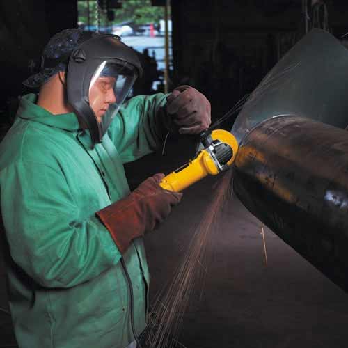 Image result for MAN USING DEWALT ANGLE GRINDER