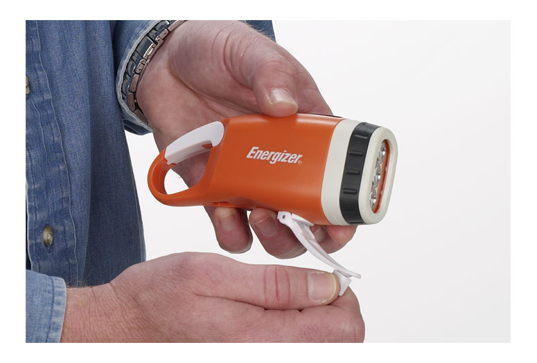 Energizer SOLCKCCBP Carabiner Solar Crank LED Flashlight, Orange Sports & Outdoors