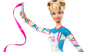 barbie ribbon gymnast doll