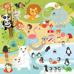 Mudpuppy At the Zoo Jumbo Puzzle