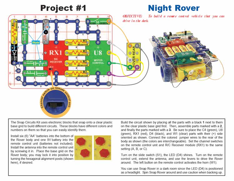 Amazon.com: Snap Circuits R/C Snap Rover Electronics Exploration Kit