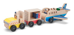 Melissa & Doug Whittle World Plane and Luggage Carrier Set Product Shot