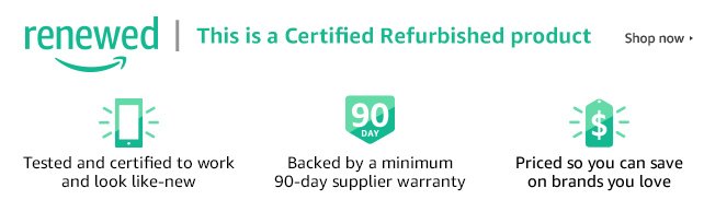 Shop Certified Refurbished products on Amazon Renewed