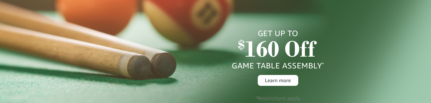 Get Up to $160 Off Game Table Assembly