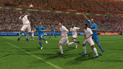 Heading a ball in the open field in 2010 FIFA World Cup