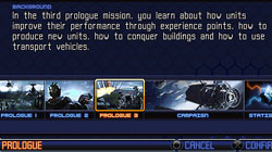 The three tutorial levels in 'Tom Clancy's EndWar'