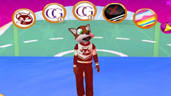 Fox mascot in 'All Star Cheer Squad' for Wii