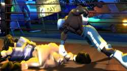 Ice applying the facebreaker in 'FaceBreaker K.O. Party'