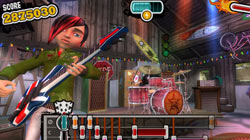 Playing in the garage in 'Ultimate Band'