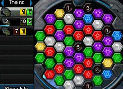 Fast paced match-3 puzzle action in action in 'Puzzle Quest: Galactrix'