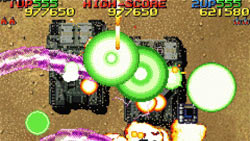 Pummeling tanks in 'Raiden Fighters Aces'