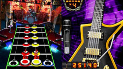 Gameplay screen from 'Guitar Hero On Tour: Modern Hits' Gameplay screen from 'Guitar Hero On Tour: Modern Hits'