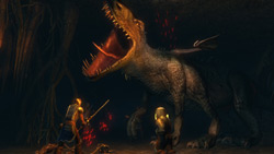 Facing a dragon in 'The Dark Eye: Drakensang'
