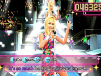 Hannah performing onstage in 'Walt Disney Pictures Presents Hannah Montana The Movie'