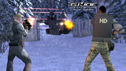 Taking on an armored vehicle with light weapons in 'G.I. Joe: The Rise of Cobra'
