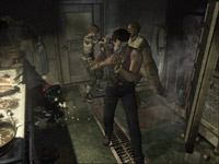 Both playable characters fighting together in Resident Evil Archive: Resident Evil Zero