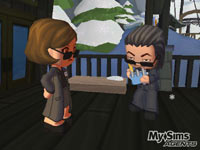 Two agents in 'MySims Agents' Two agents in 'MySims Agents'